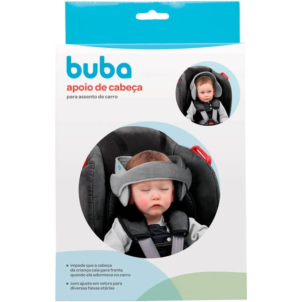 Apoio de Cabeça Infantil para Carro Buba com Faixa Acolchoada