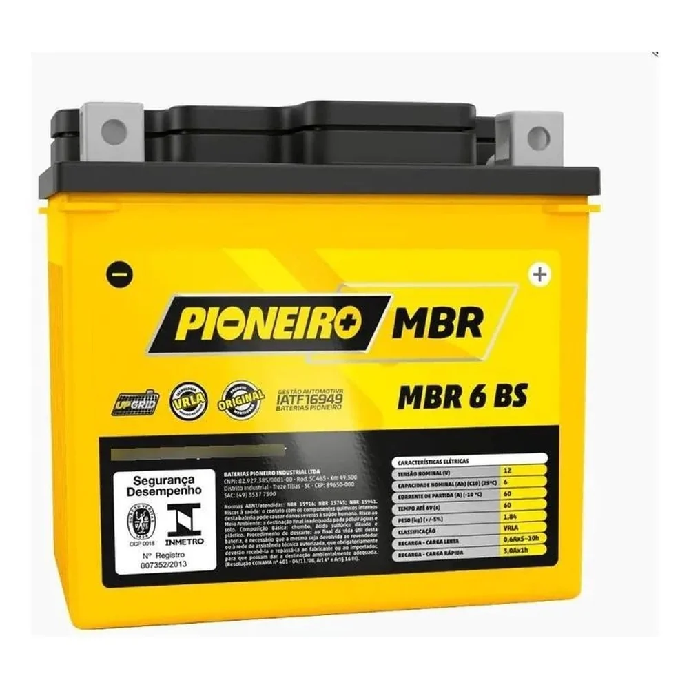 Bateria de Moto 12v-6ah Honda 125/150 Biz/fan/cg/bros/esd