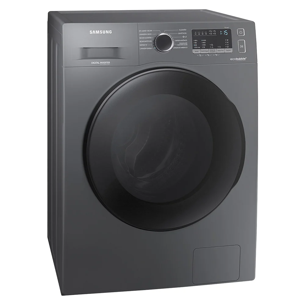 Lava e Seca Samsung EcoBubble 11kg Automática Cesto Inox WD11A4453BX