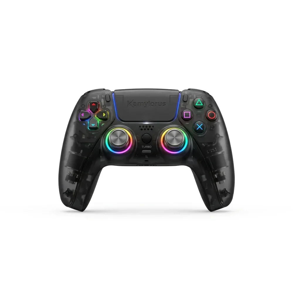 Controle Sem Fio Kamylorus PS5 Efeito Hall RGB Turbo