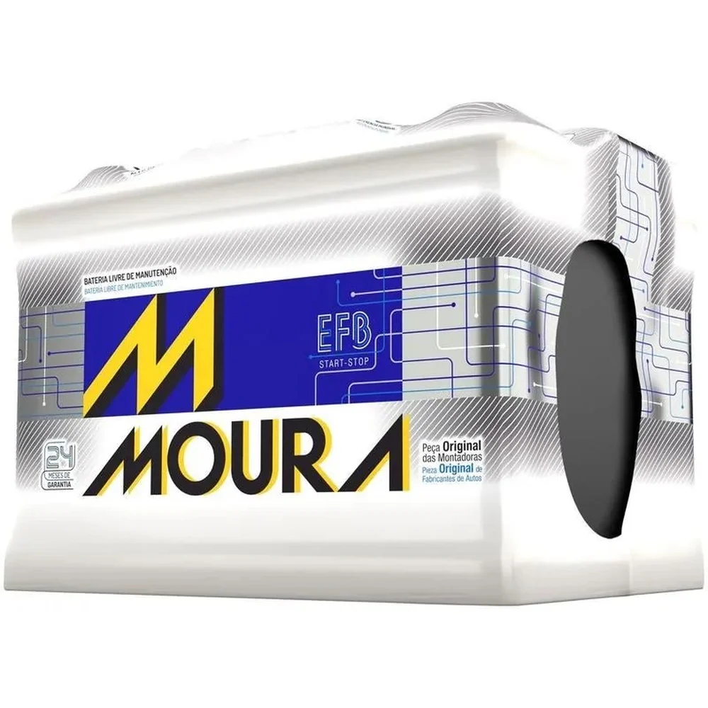 Bateria de Carro Moura MFB 72Ah - 12V Polo Positivo MF72LD MGE2 EFB