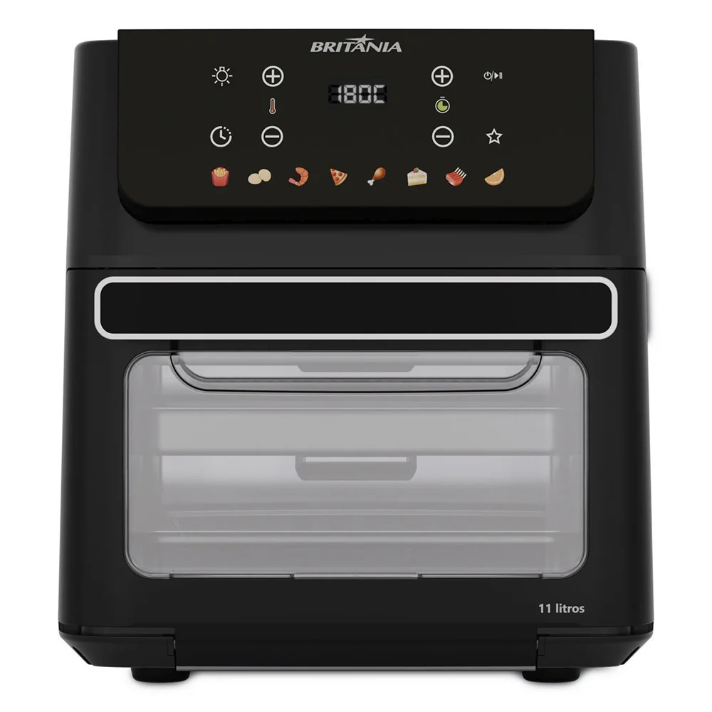 Fritadeira Elétrica Air Fryer Britânia Oven BAF11A 11L 1800W Antiaderente