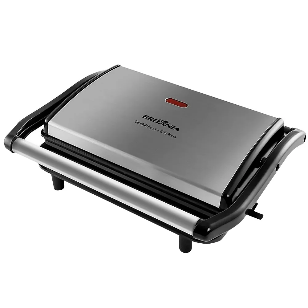 Grill Sanduicheira Britânia Press Chapa Ondulada e Lisa BGR27I 850W