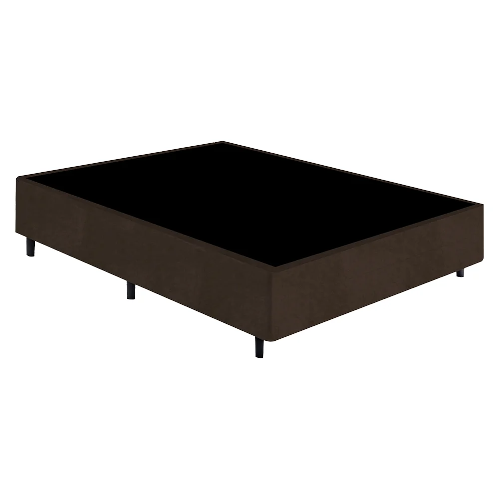 Base Cama Box Gazin Casal Sommier Suede Liso 138x188